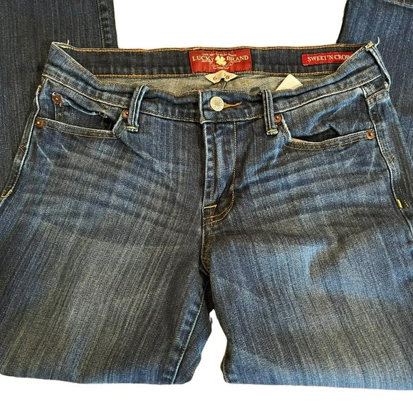 Lucky Brand Crop Jeans Womens 6 / 28 Sweet N Crop Dark Wash Mid Rise Stretch - Picture 3 of 8